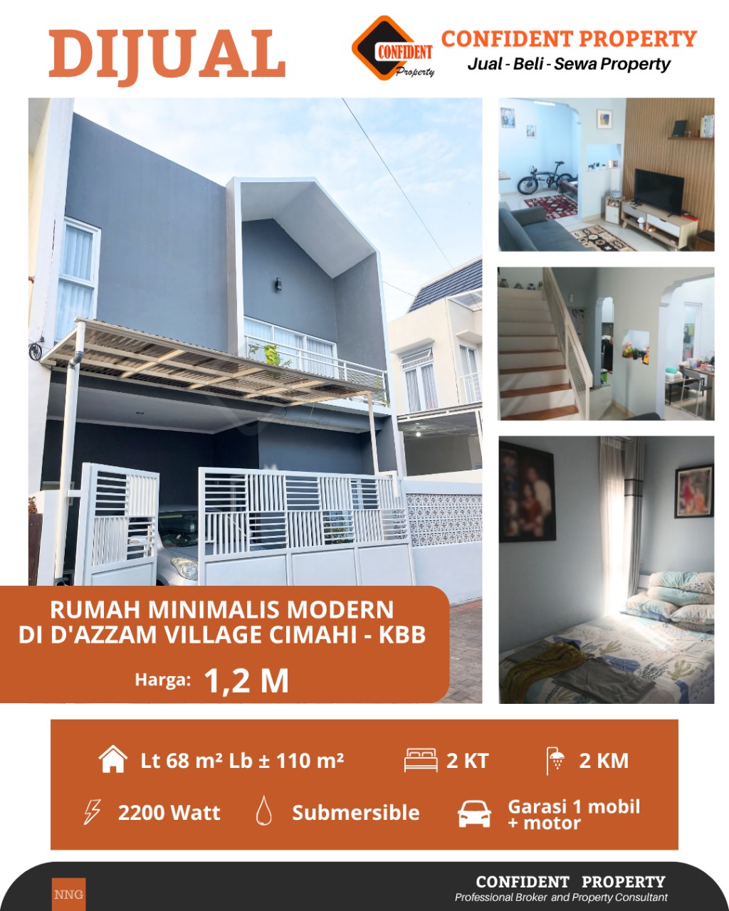 Di jual Rumah Siap huni Cimahi Bagus 2 Lt minimalis modern Bonus Semi Furnished 