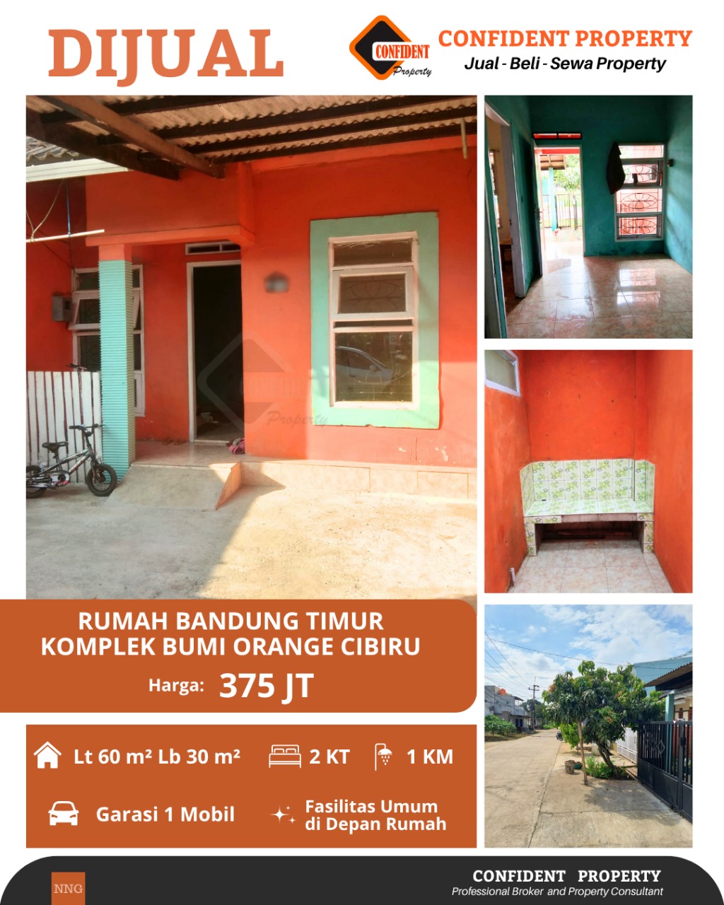 Jual cepat Rumah Murah Cibiru komplek Bumi Orange 300 jutaan jarang ada ,akses jalan lebar dkt Fasum 