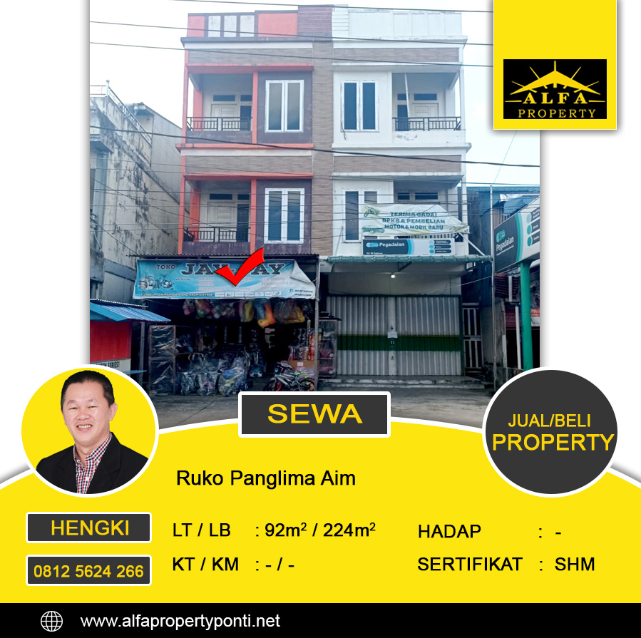 Ruko Panglima Aim, Pontianak, Kalimantan Barat
