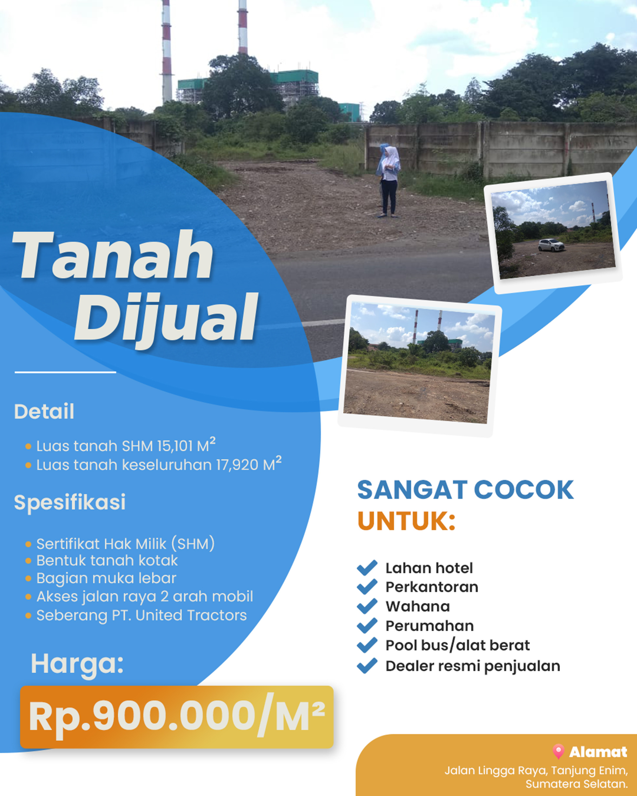 TANAH STRATEGIS DI LAWANG KIDUL, MUARA ENIM, SUMSEL