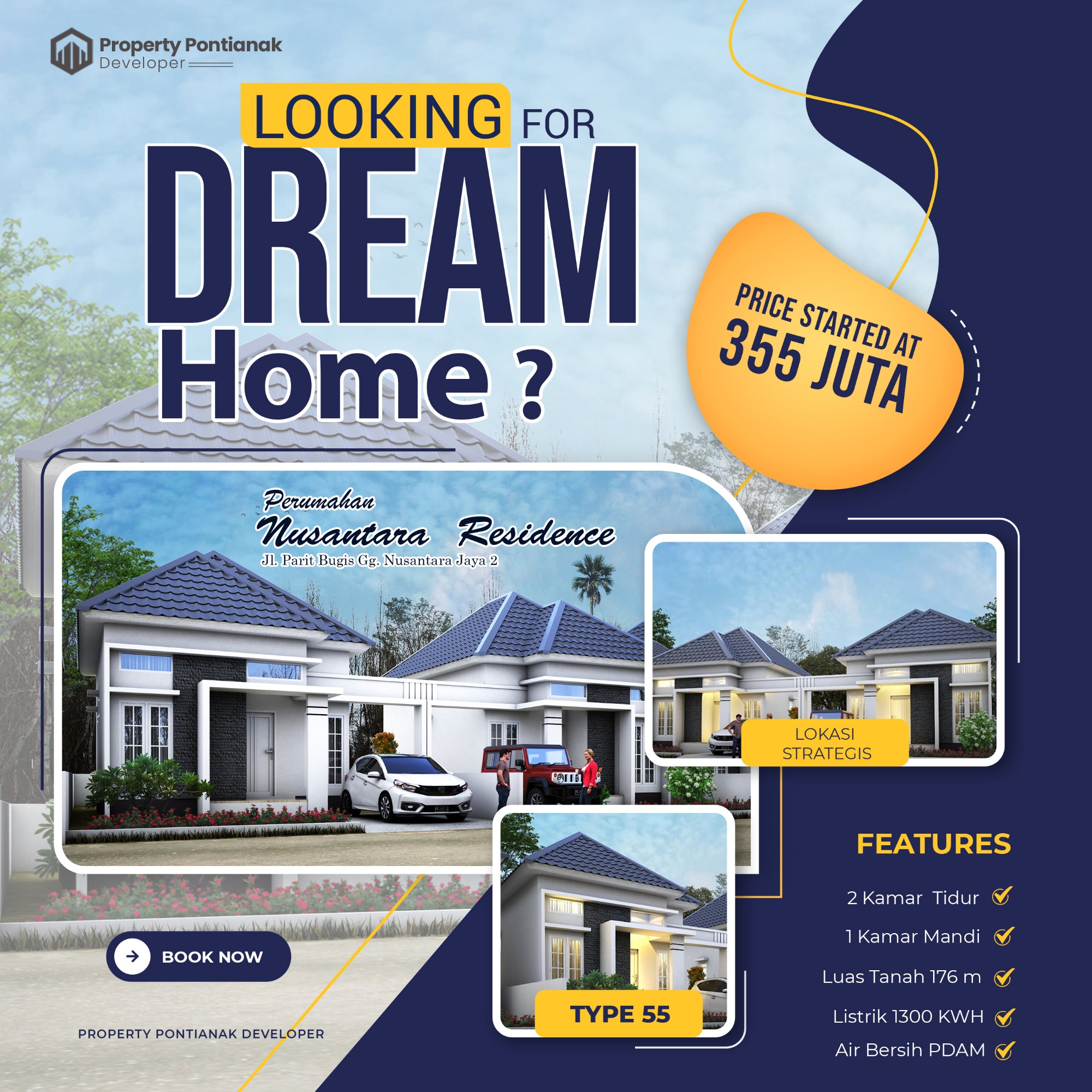 WA. 0812-5333-7663 ( T-sel ), Perumahan Parit Bugis Jalan Ayani 2 Kubu Raya, Property Pontianak